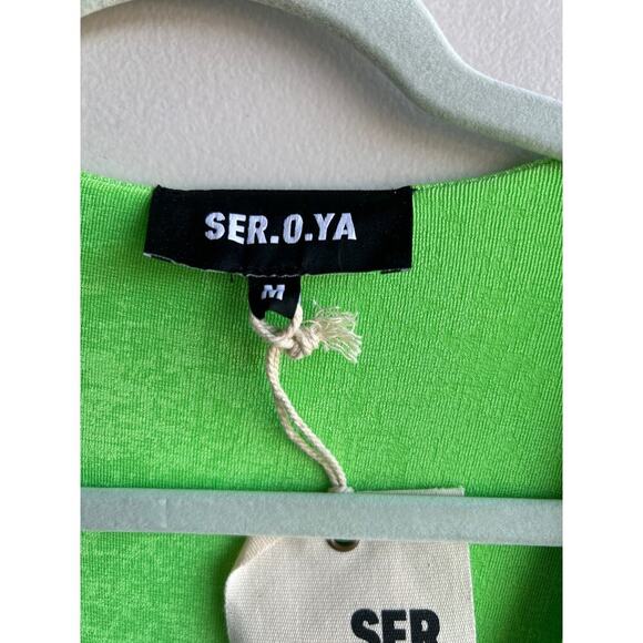 SER.O.YA Murray Maxi Long Cardigan Sweater Womens Size M Green V Neck NWT
8029 - Picture 4 of 7